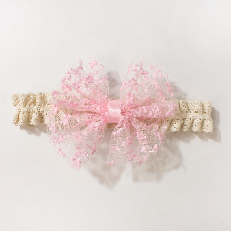 Dünne Kinderhaaraccessoires, neues Spitzen-Schleifen-Baby-Stirnband, niedliches Baby-Kopfschmuck-Stirnband.