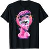 Vaporwave Statue David Bust Skull Retro 80s Glitch T-Shirt