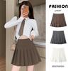 Korean Style Women's Pleated High Waist Mini Skirt – Black, Anti-Exposure, Wrinkle-Resistant, A-Line, Ideal for Year-Round Wear.