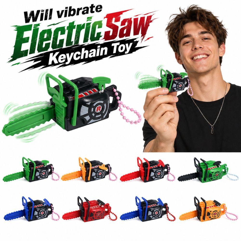 Pull Rope Power Saw Bag Pendant Clockwork Logging Saw Toy  Gift Toy Key Decor
