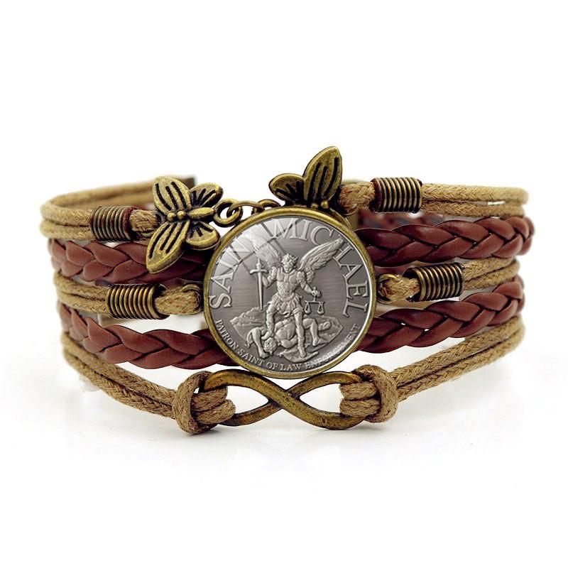 Seven Trendy Archangels Time Gem Bracelet For Women Cartoon Character Style