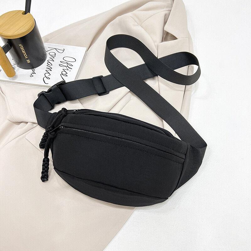 Women Mens Waist Bag Waterproof Fanny Pack Adjustable Strap Chest Messenger Bag Outdoor Sports Phone Headset Storage Organizer