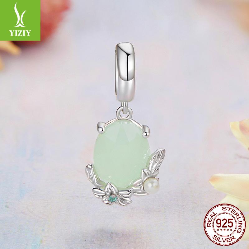 Monet Impression Pendant Wind Personality Diy Bracelet Beaded Accessories Flower Plant Animal Green Beads