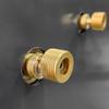 Copper Angled Curved Foot 360° Rotatable Angle Adjustment Shower Faucet Adapter Wall Mounted Lengthened Eccentric Screw Corner