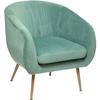 "Solaro" Armchair In Pleated Velvet Atmosphera - Celadon