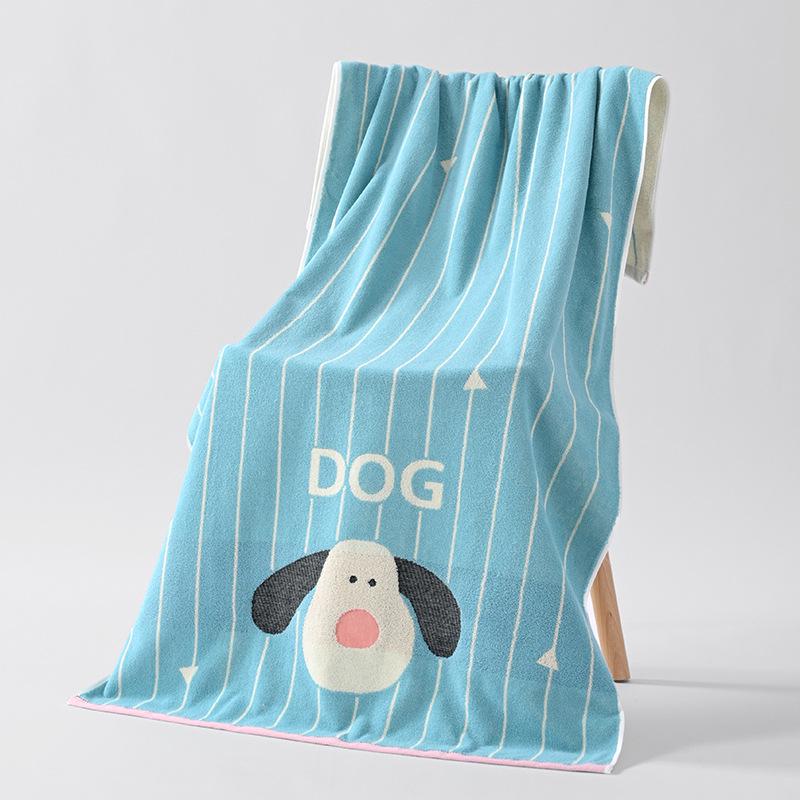 Extra Large Cartoon Cotton Bath Towel - Absorbent, Quick-Drying, for Adults & Kids