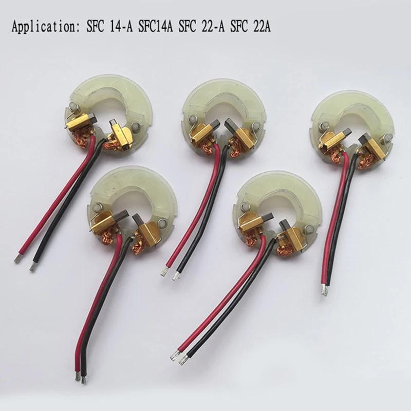 Carbon Brushes Replacement with Brush Holder Compatible for SFC14A SFC22A Power Tools 1/2/5PCS Suitable for Repair Tasks