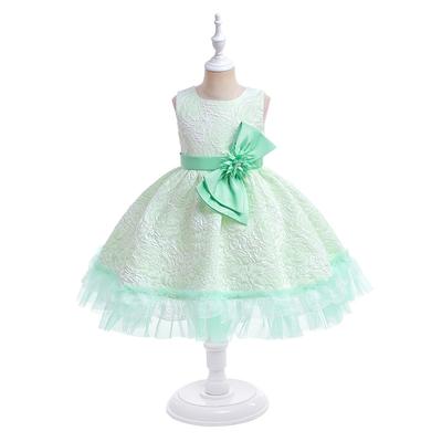3-10 Years Kids Ceremony Princess Party Dress For Girls Embroidery Formal Prom Gown Girl Wdding Bridesmaid Dresses Children Summer Clothes