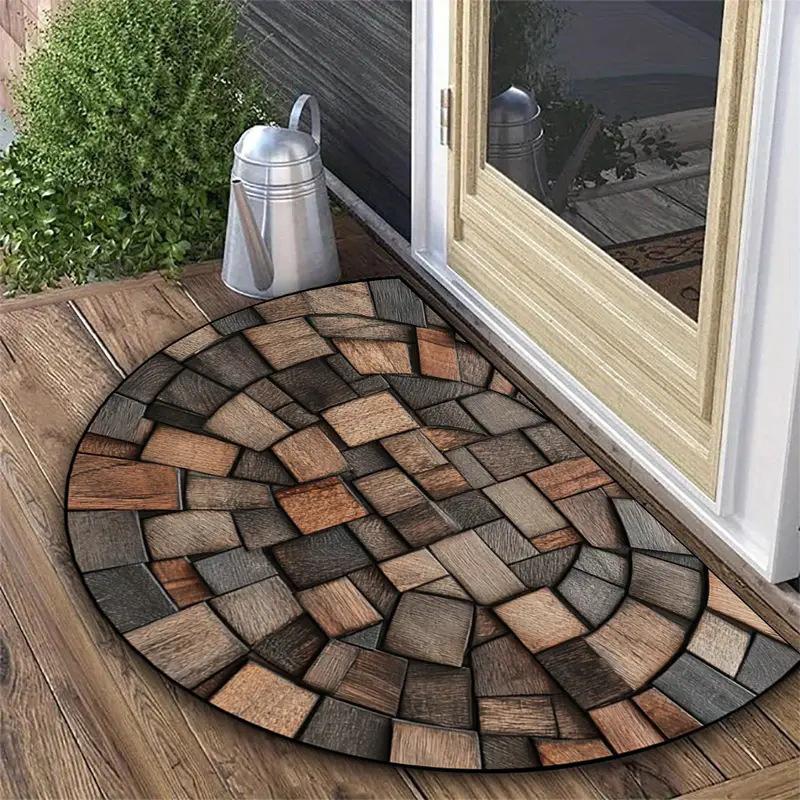60*90cm Retro 3D Dragonfly Floor Mat, Entrance Foyer Carpet, Dirt-resistant and Easy-to-maintain Crystal Velvet Floor Mat