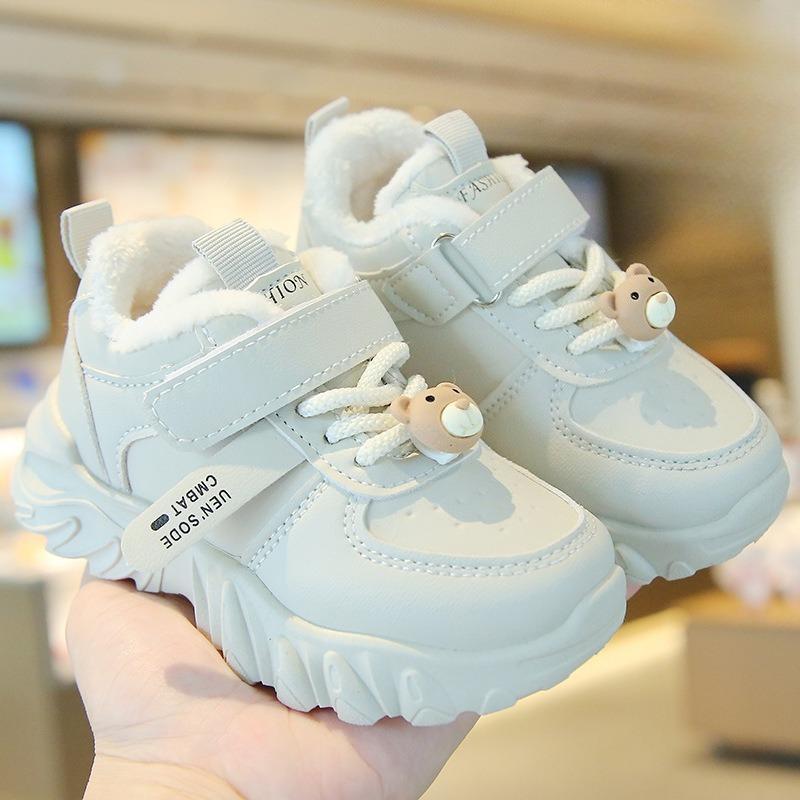 

Children s Cotton Shoes - Winter Collection, Warm Lined Sports Shoes for Boys, Thick Padded Chunky Sneakers (Dad Shoes) for Girls 32