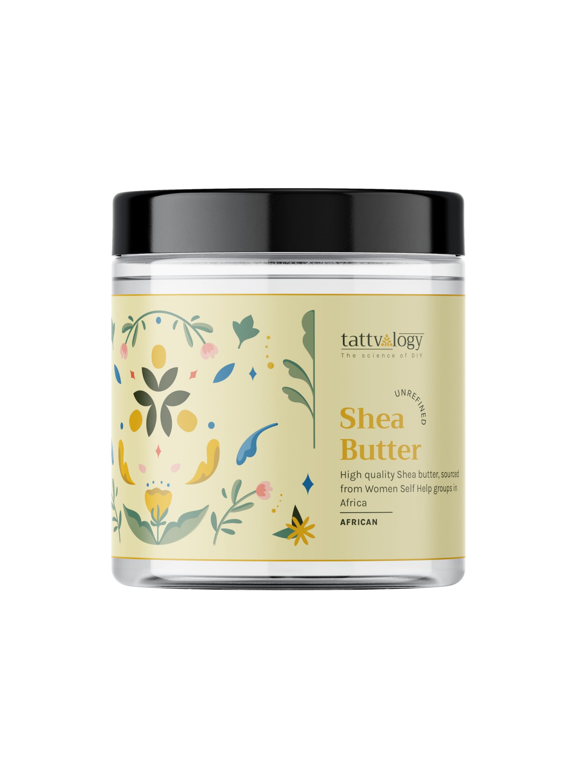 Tattvalogy African Shea Butter | Organic, Raw & Unrefined | Body Butter For Skin, Body, Lip, Face, Hair & Stretch Marks | Body Moisturizer | Lip Cr