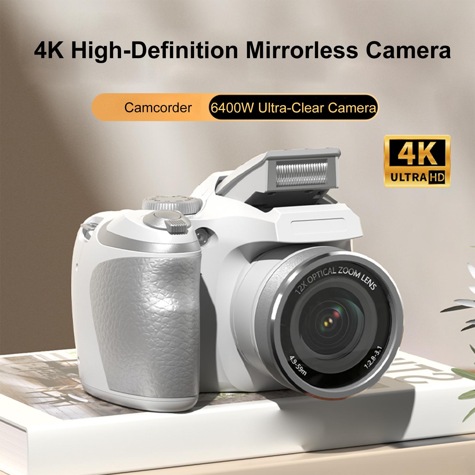 

60MP Digital Camera 12X Optical Zoom with 4K Video Recording for Photography Tavel Vlog білий