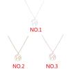 Women Hollow Map Pattern Necklace Lady Girl Round Neck Pendant Plating Copper Jewelry