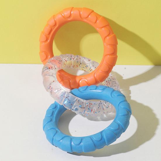 3-Ring Tug Dog Toy for Aggressive Chewers Tough Ring Dog Chew Toy for Pet Training Teething Interactive Fetch Toy for Puppy Small Medium Large Breeds