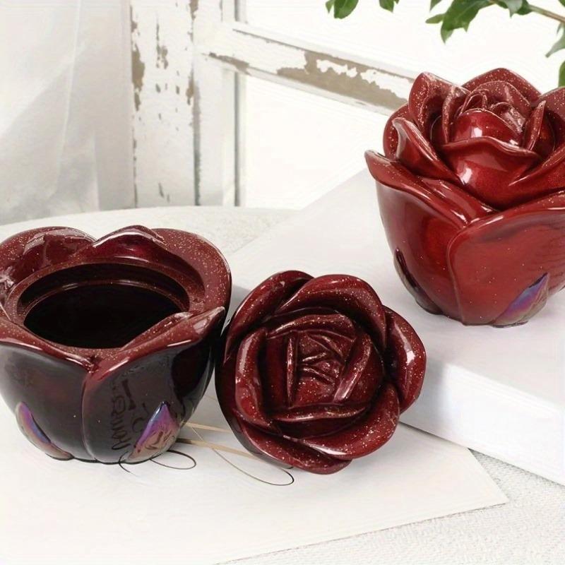 Diy Kristall Tropf Epoxy Gips Zement Rose Spiegel Silikon Formen
