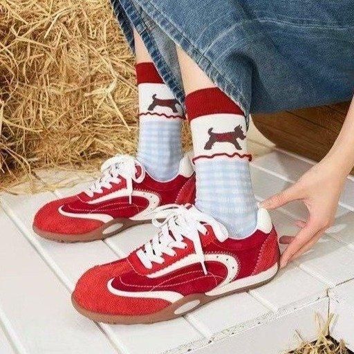 Retro German training shoes women's 2025 new autumn flat-bottomed versatile casual board shoes soft-soled women's shoes Forrest Gump sports shoes