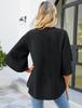 Autumn/Winter 2025 European & American Ruffle Edge Petal Sleeve Loose V-Neck Chiffon Top