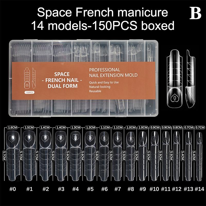 

150Pcs/Box Long Almond Clear Plastic Nails Full Cover Stiletto Pointy False Tips Artificial Acrylic Nail Tips For Nail Salon as the picture