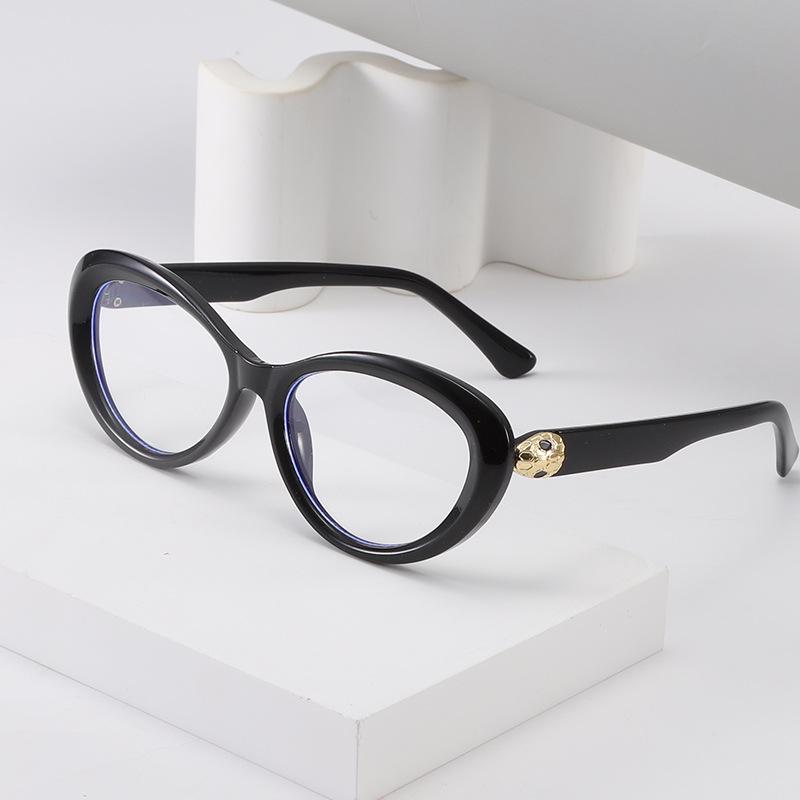 Cat Glasses Women's Flat Glasses Anti-blue Light Big Face Thin Glasses Frame
