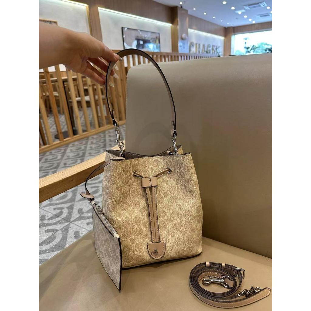 C Home Rowan Bucket Bag Casual Versatile Large Capacity Tote Bag 2025 New Drawstring Crossbody Shoulder Bag