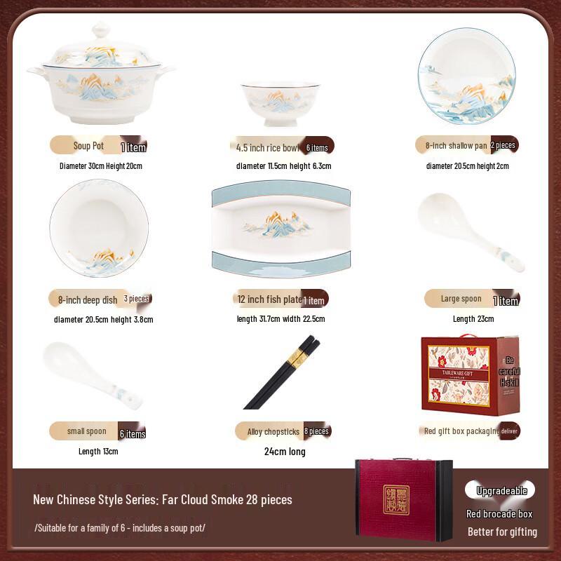 Mode Lanka Gold-Painted Ceramic Dinnerware Set