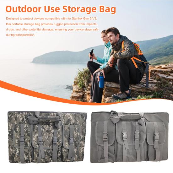 

RV Carry Bag for Starlink Gen 3/V3 Devices with Multi Pockets Divided Design for Cable Organization Shockproof Impact Resistant RV Bag