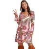 70s Hippie Halloween Printed Women's Dress
