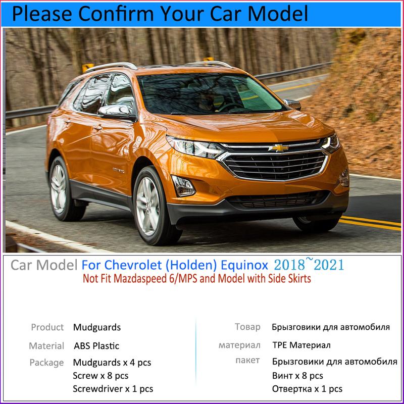 Apărătoare de noroi potrivite pentru Chevrolet Holden Equinox 2018 3th Gen Accesorii pentru mașină Apărătoare de noroi Piese de schimb auto