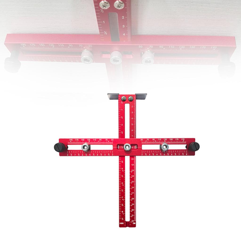 Cabinet Hardware Jig Adjustable Handle Template Tool Punch Locator Drill Guide Aluminium Alloy