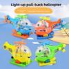 Childrens Light Up Flying Airplane Pull String Toy With Rotating Led For Education And Play