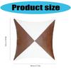 Faux Leather Pillow Case Waist Cushions Cover for Living Room Sofa Splicing Linen Throw Pillowcase Home Decoration