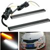 2 PCS Universal Ultra Slim Switchback 30LED White/Amber LED Daytime Lights Lamp