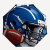 1pc Blue Football Helmet Pattern Practical Umbrella, Fashionable, Personalized, High-Value Folding Umbrella, a Must-Have for Summer, 8-Rib Durable Iro