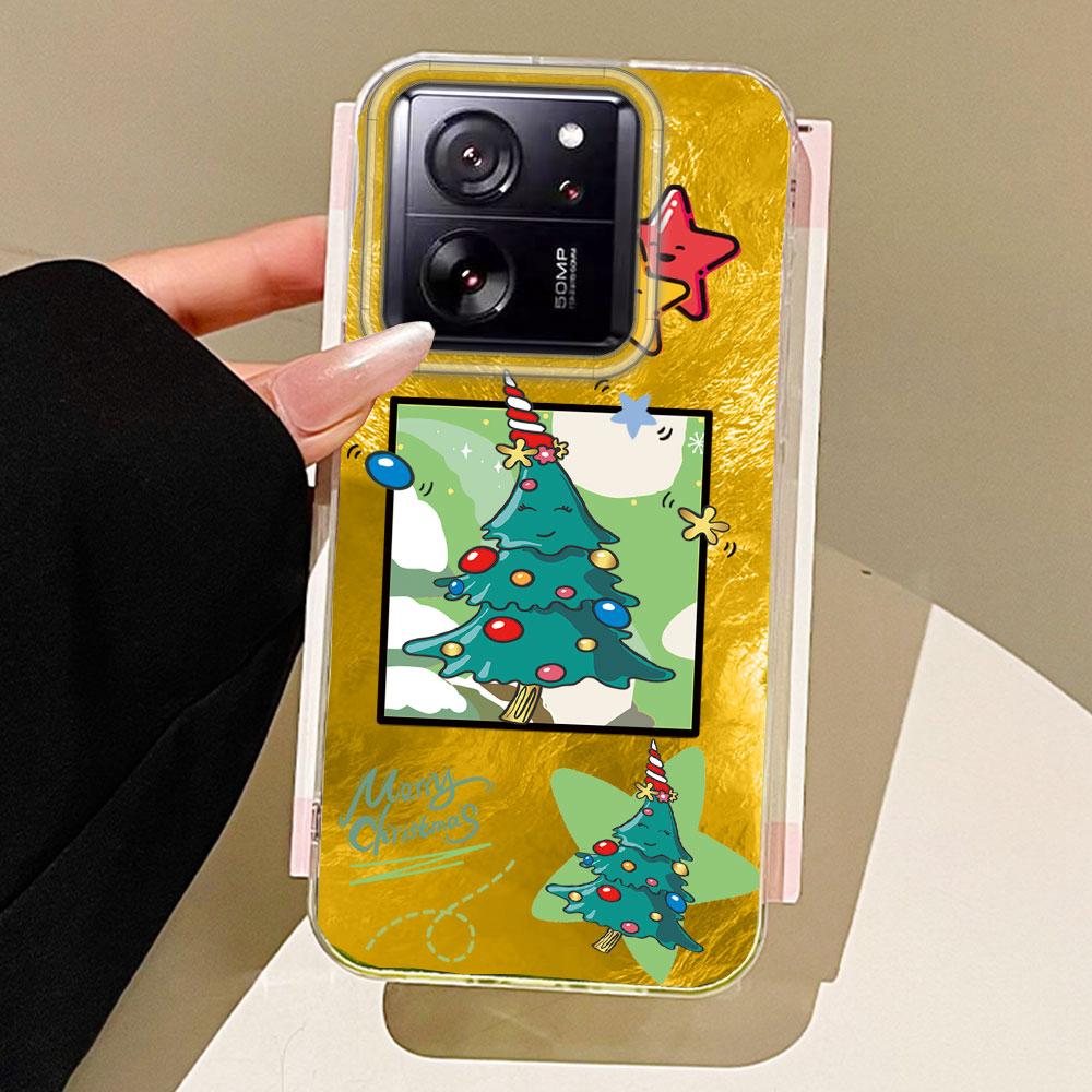 Merry Christmas Elk Tree Women Girls Phone Case for Xiaomi 13T 14T 11 Lite NE Poco X5 M6 Pro X6 X7 X3 Pro NFC C65 C61 M5S Cover
