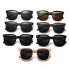 New TR polarized black frame sunglasses women's lightweight advanced sense retro large frame sunglasses men's driving glasses P