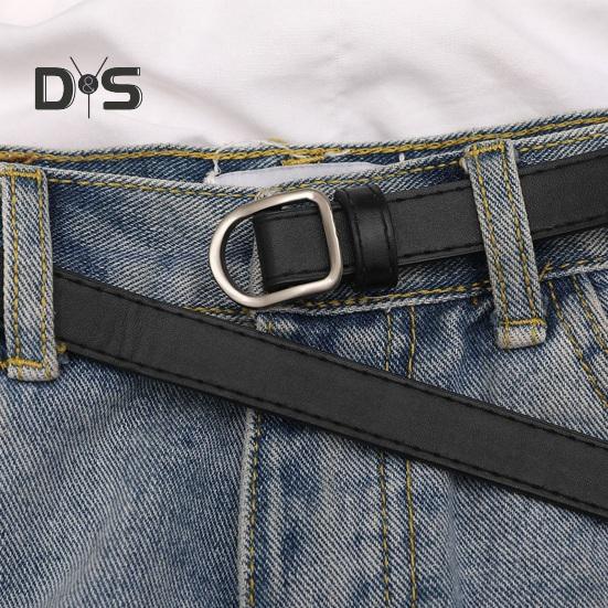 Damebelte Dame tynt kunstskinnbelte med spenne Casual Jeans Midjebeltetilbehør for kjoler Bukser