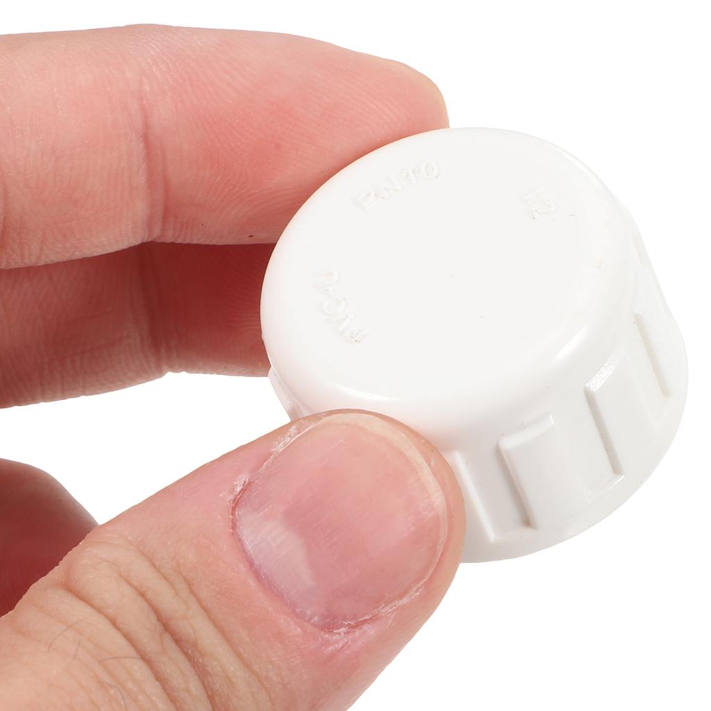 20 Pcs PVC Internal Thread Pipe Cap Plug 1 2 Inch High Strength Lightweight Irrigation System Sprinkler Swimming Pool Cold Water