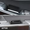 Inner Front Door Handle Bowl Cover Trim Bezels For Ford F150 2021+ Carbon Fiber