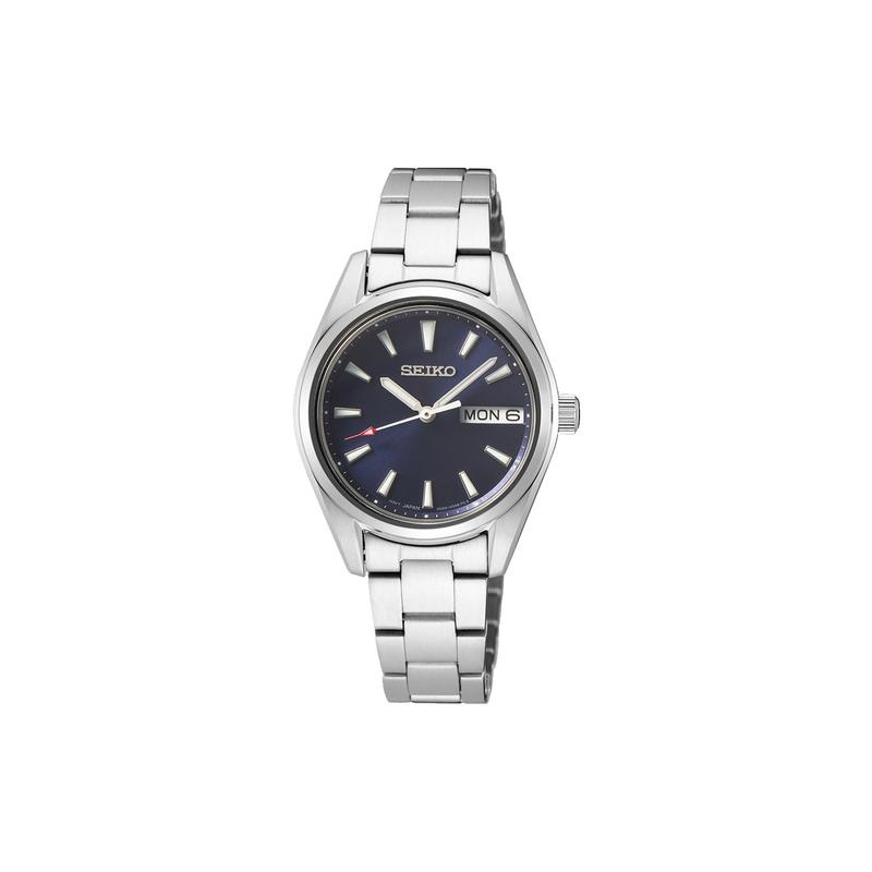 SEIKO 100 meters waterproof Quartz Steel Strap 30mm women s silver SUR353P1 серебряный