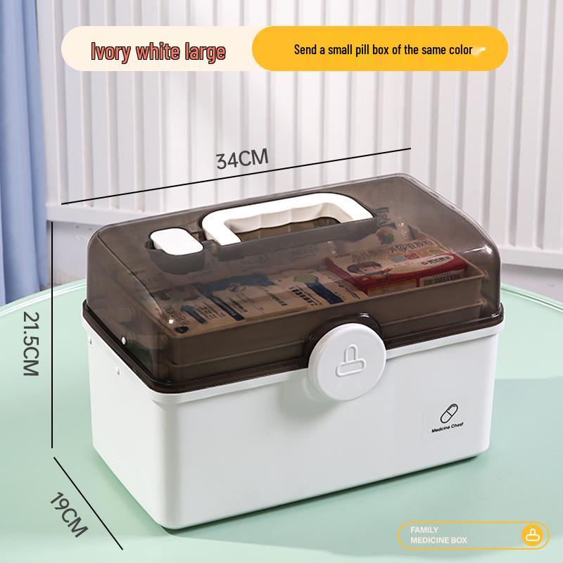 Boîte de Rangement Médical Domestique Extra-Large Multicouche Star You