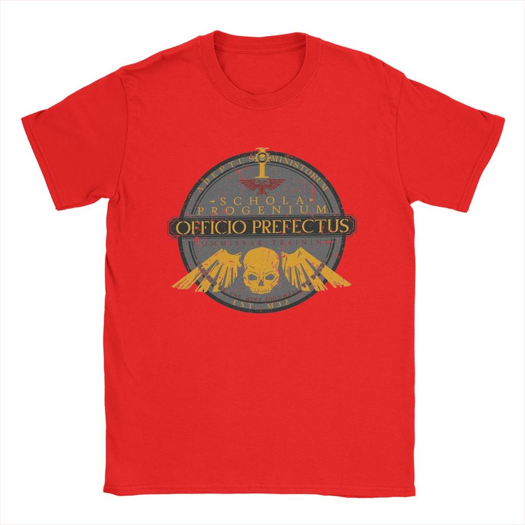 Schola Progenium Commissar Training Astra Militarum Men T Shirt Casual Tees Short Sleeve T-Shirts 100% Cotton Party Tops