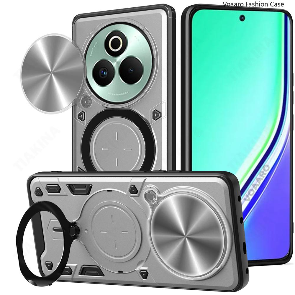 

Slide Lens Push Window Armor Funda for Realme P3 Pro 5G Global Case for Realme P3 Pro 5G Global Case Magnetic Ring Stand Cover Realme P3 Pro Global серебряный