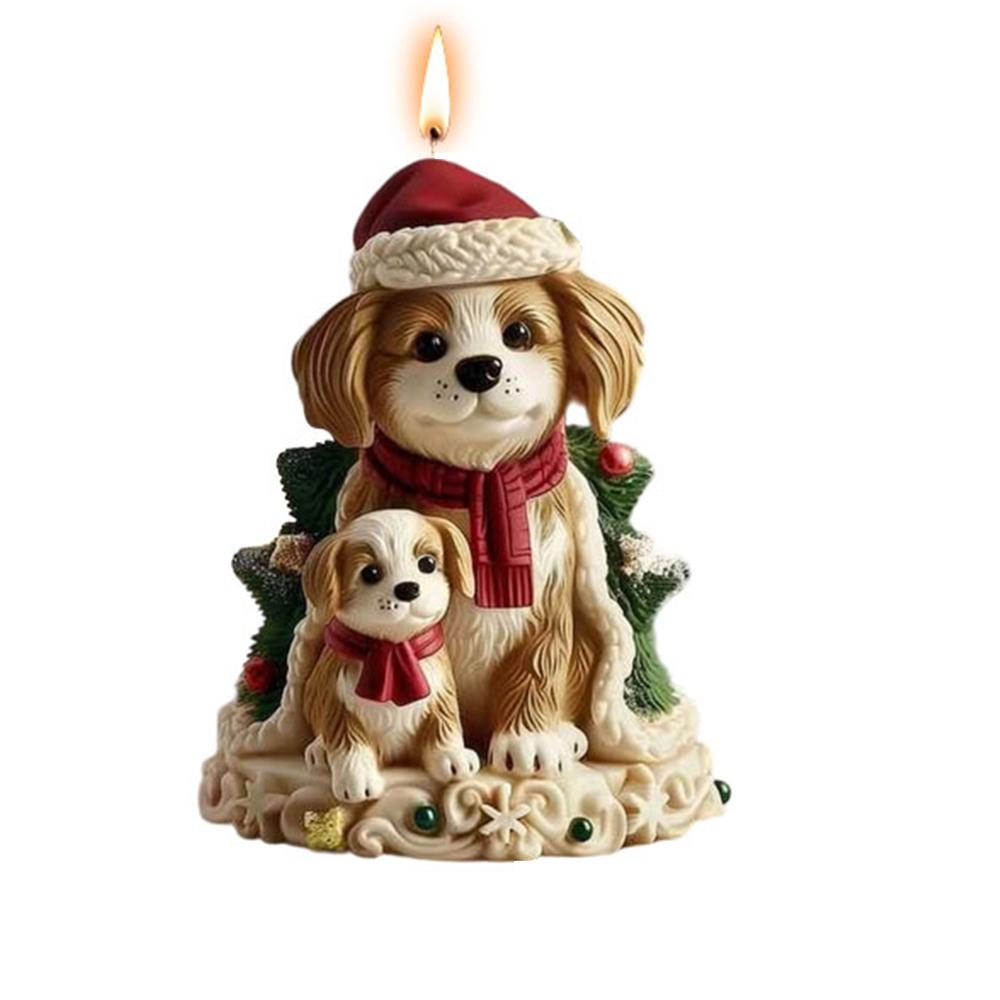 Creative Gift Mold Flexible Pet Candle Mold Christmas Puppy Mold High-Quality For Home Decor Candle Making Holiday Decoration