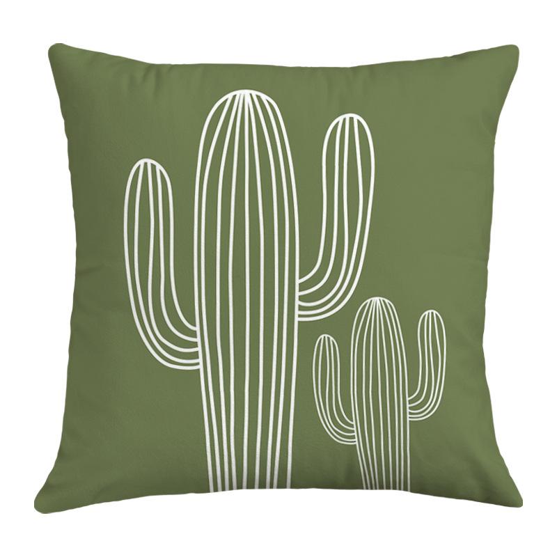 Simple Nordic Ins Style Home Pillow, Morandi Green Living Room Pillow, Soft Literary Abstract and Fresh Sofa Decoration