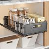 Pull-Out Kitchen Organizer: Sliding Rack for Bowls, Dishes, Spices & Under Sink Storage