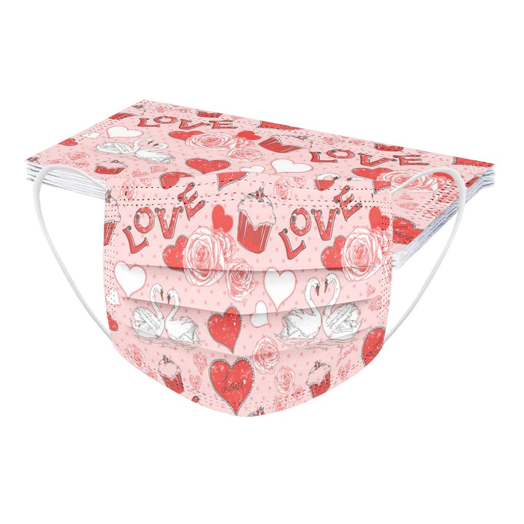 10pcs Disposable Face Masks For Men Or Women Also Suitable For Valentine's Day Gifts