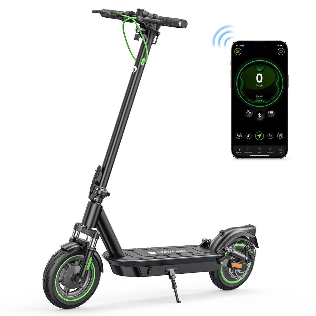 Monopattino Elettrico isinwheel ABE-S10plus 10'' Velocità Massima 20km/h Motore 500W Batteria 36V15Ah Autonomia Massima 50km con Controllo APP