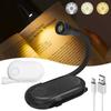 Mini Foldable Book Reading Light LED USB Rechargeable Book Light Portable Clip-On Desk Lamp Stepless Dimming Suitable for Travel
