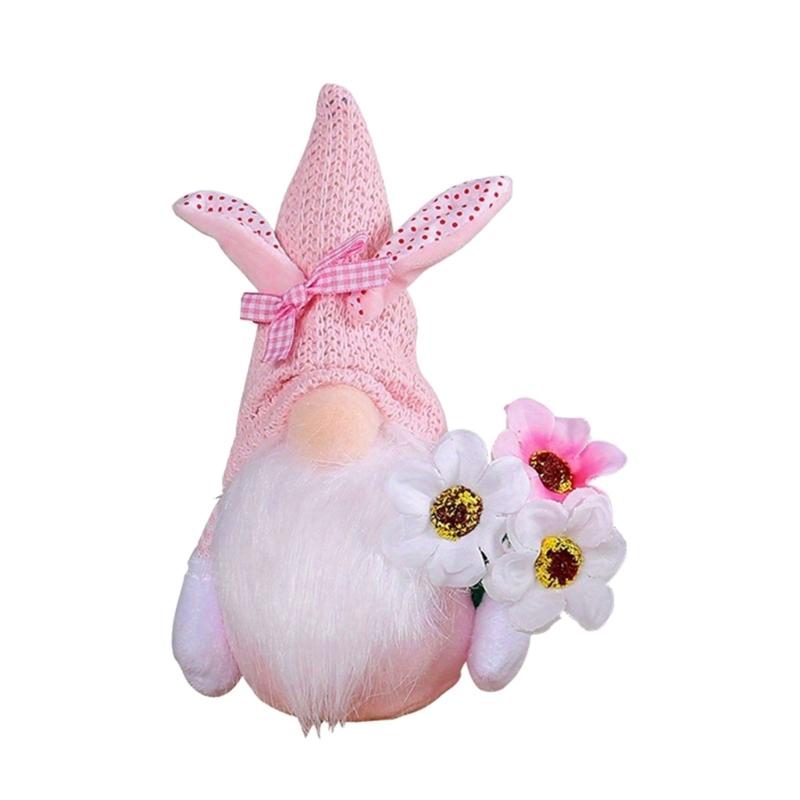 Easter Faceless Gnome Rabbit Doll Spring Easter Festival Party Home Decorations Kids Gift Favor Rabbit Carrot Ornament