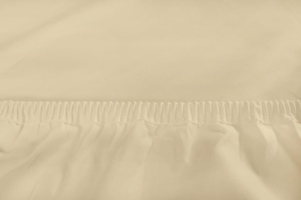 Prześcieradło jersey z lycrą 130/140x190/200x30 kremowe